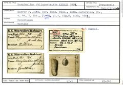 Karteikarte zum Syntyp von Marginulina obliquestriata Karrer, 1862